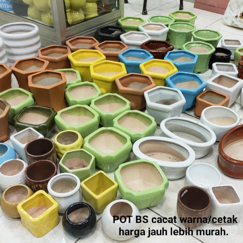 Jual Pot Keramik Bs Cacat Warna Oven Cetak Harga Jauh Lebih