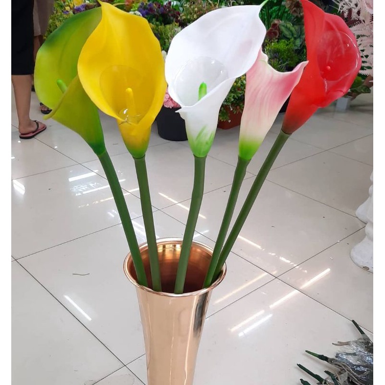 Bunga Besar Calla Lily Latex Cala Lili Artificial Jumbo Premium Dekorasi Hiasan Seserahan Mahar Pern