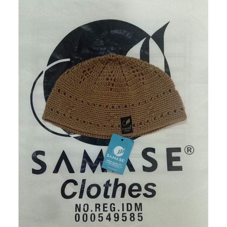 Peci Samase Rajut Original - Cokelat Muda akk1284