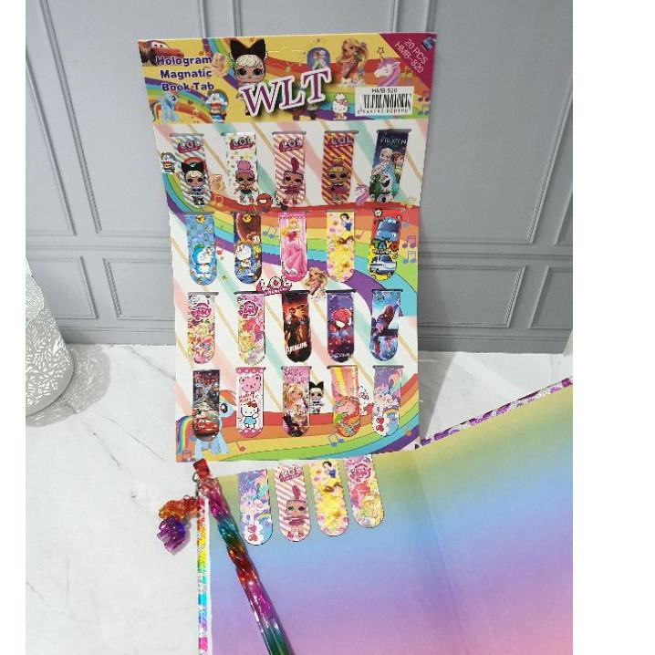

Diskon!! KODE-764 (20pc) pembatas buku magnet kecil/magnetic bookmark/1 lembar dapat 20pcs