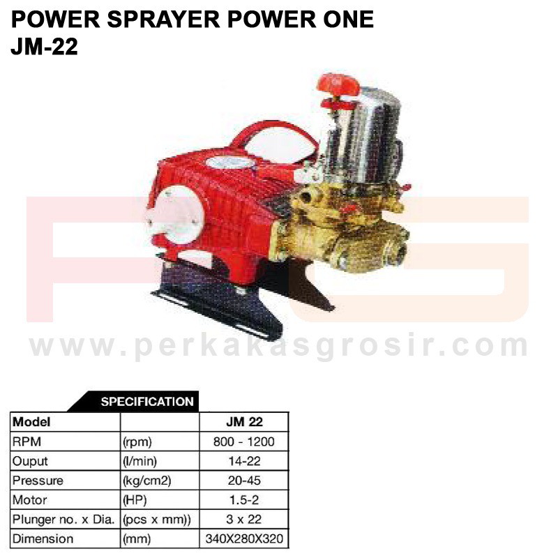 Power Sprayer POWERONE JM-22 Mesin Steam Cuci Motor POWER ONE JM 22