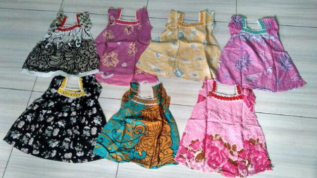 Daster Batik Rayon Anak Renda / Dress Bayi Harian Santai