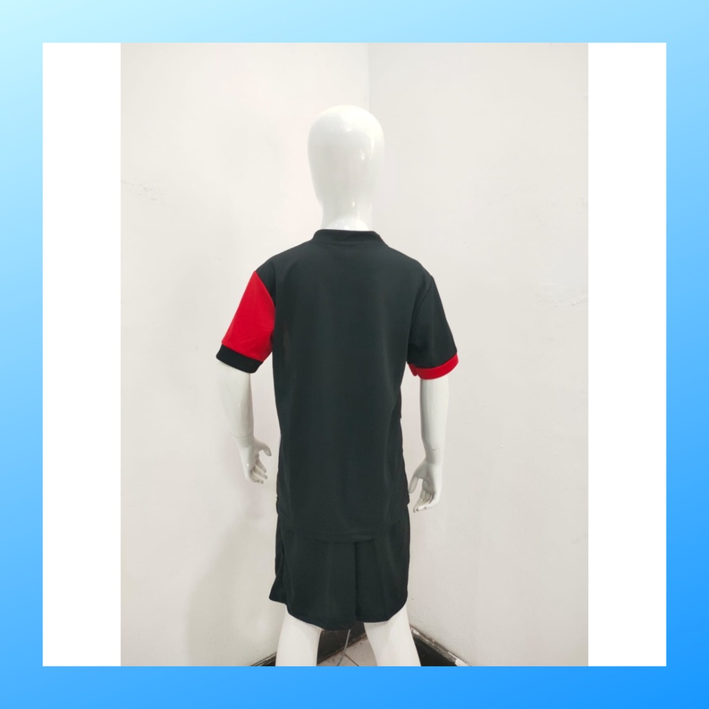 Kaos badminton anak laki-laki jersey bulutangkis baju celana setelan jersy perempuan stelan t-shirt outfit seragam kostum print olahraga casual suit pakaian jarsey oblong apparel sports jersi sudirman thomas uber cup bulu tangkis ST.V138 merah polos