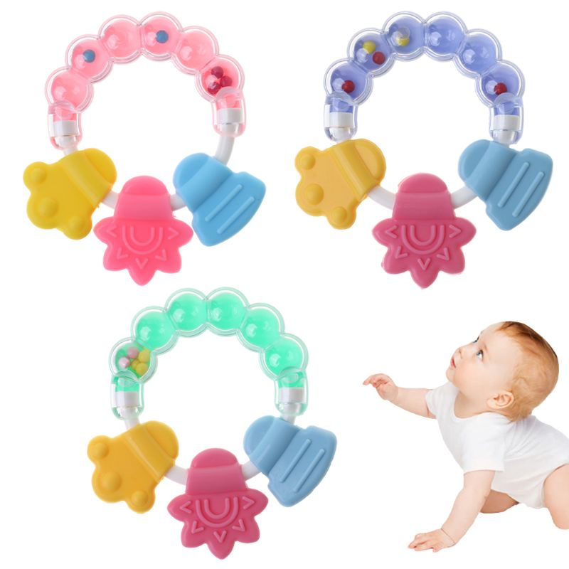 Mary Mainan Rattle Teether Bahan Silikon Untuk Bayi