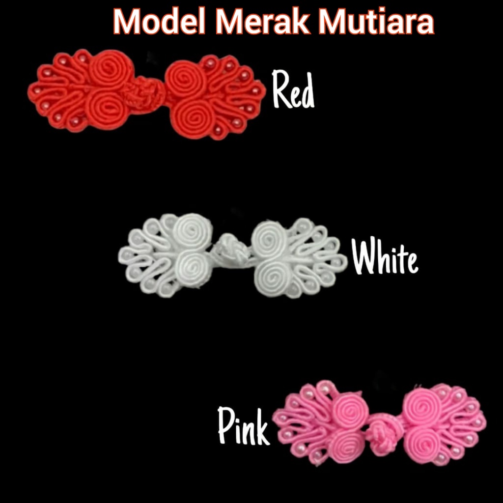 1 BUAH - APLIKASI IMLEK KANCING CINA + MUTIARA KERINCING | APLIKASI JEPIT &amp; BAJU