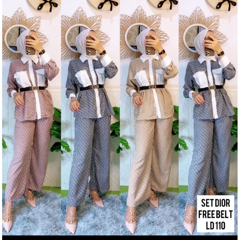 setcel Dior ld 110 free belt bahan peplum