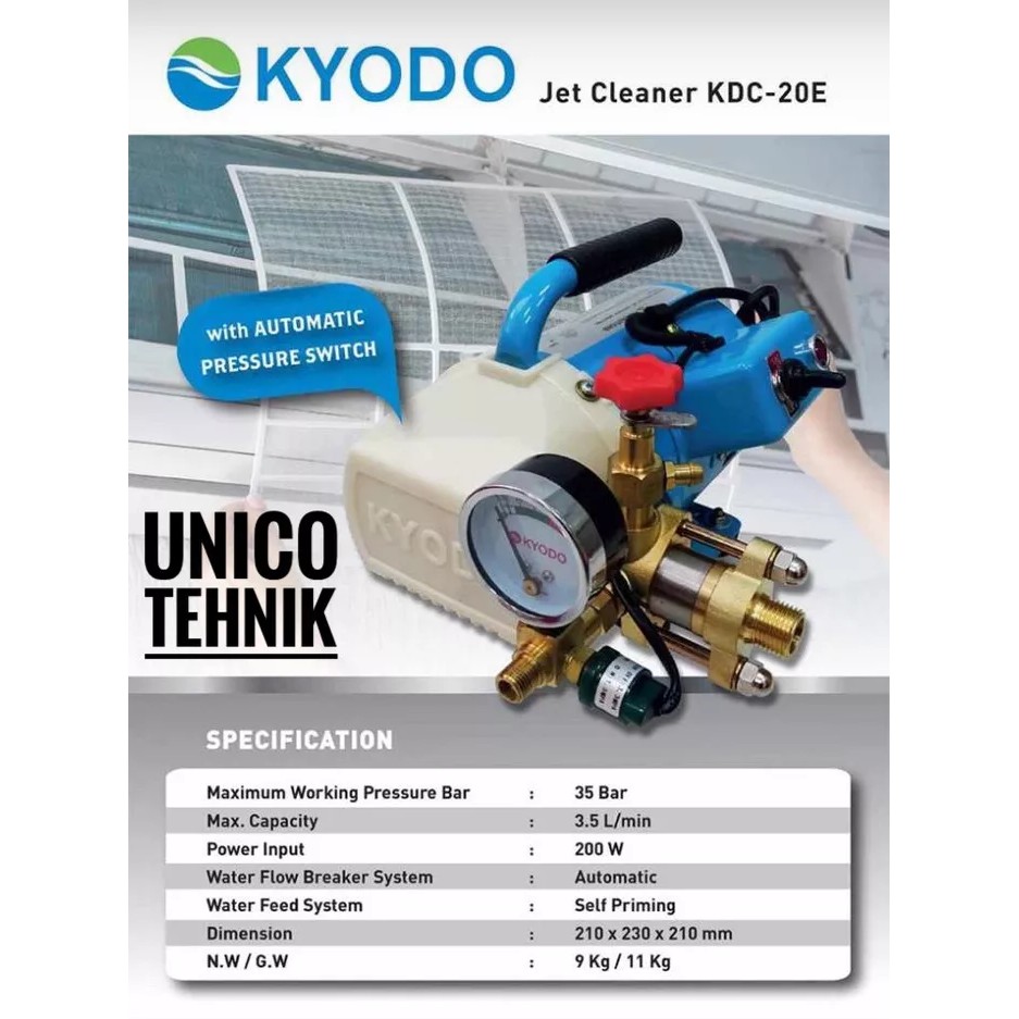 mesin cuci AC jet cleaner KYODO KDC 20E Otomatis / Alat Steam AC KYODO