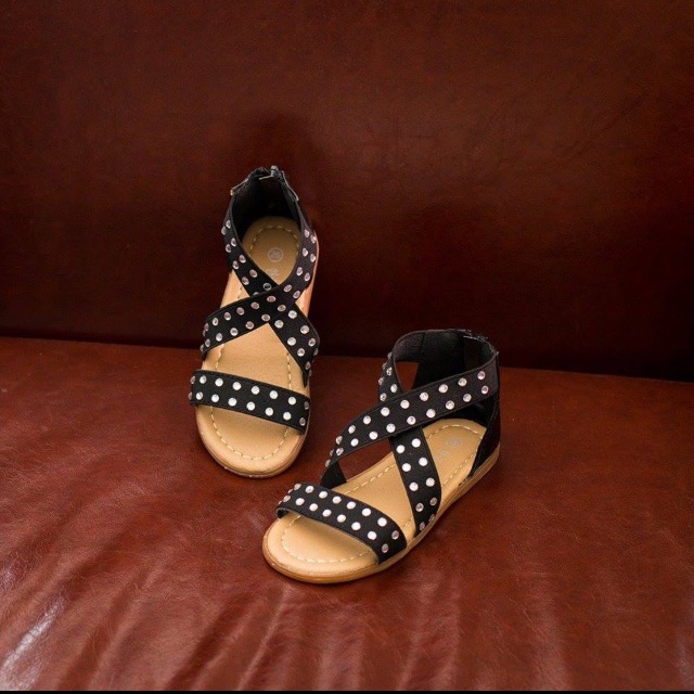 SANDAL MG BABY BLACK SILANG PERMATA size 21-25