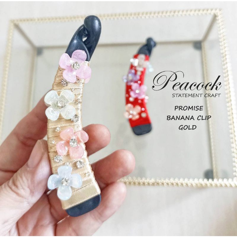 PROMISE banana clip CNY (jepit pisang imlek merah emas)