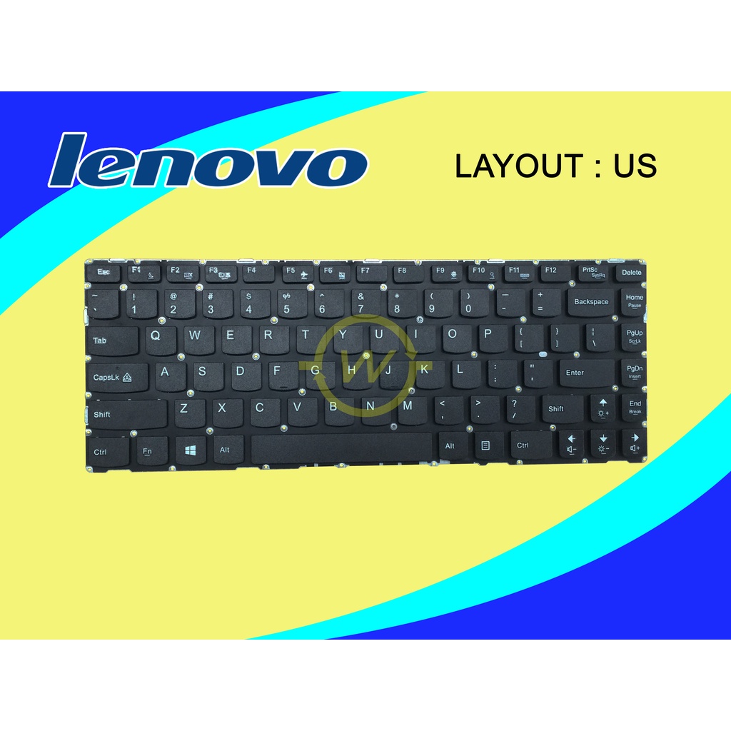 Keyboard Lenovo Ideapad Y40-70 Y40-80 Y40-30 Series Hitam