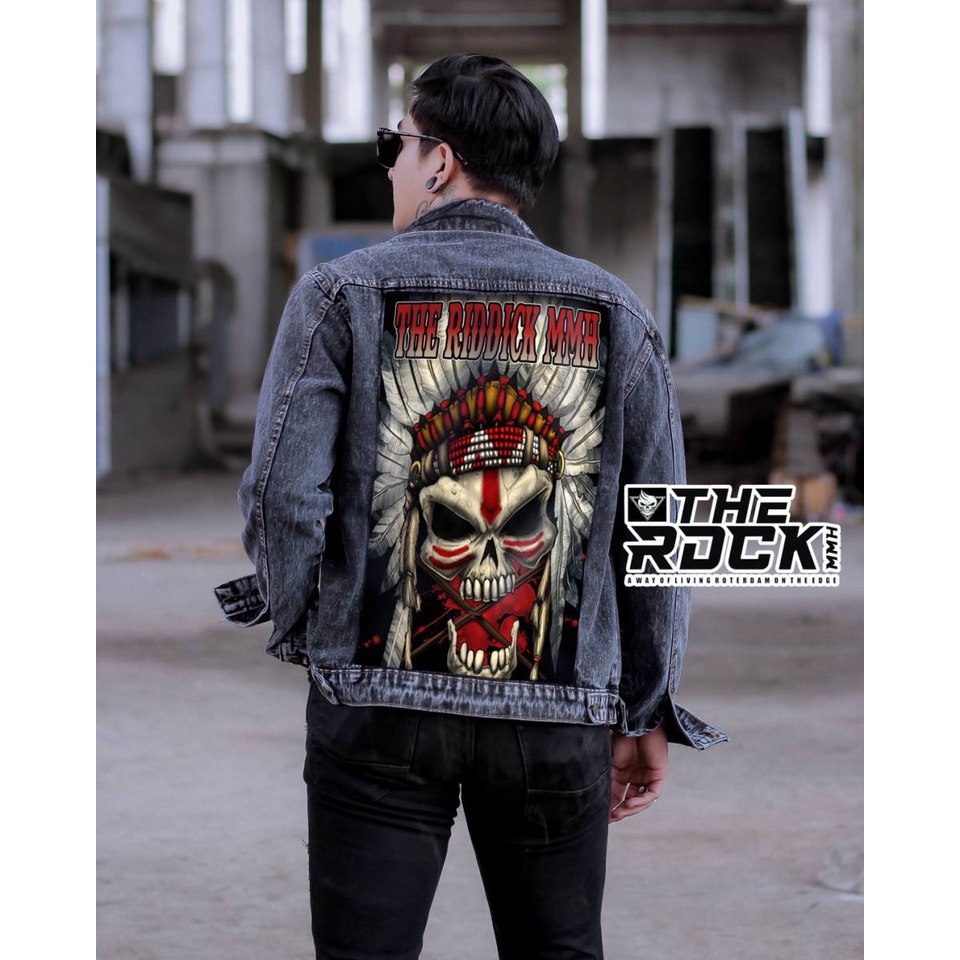 JAKET JEANS PRINTING PRIA // JEANS GAMBAR BELAKANG // JAKET JEANS SANDWASH PRINTING // JAKET JEANS GAMBAR BELAKANG / JAKET JEANS DENIM PRINTING PRIA  GAMBAR BELAKANG