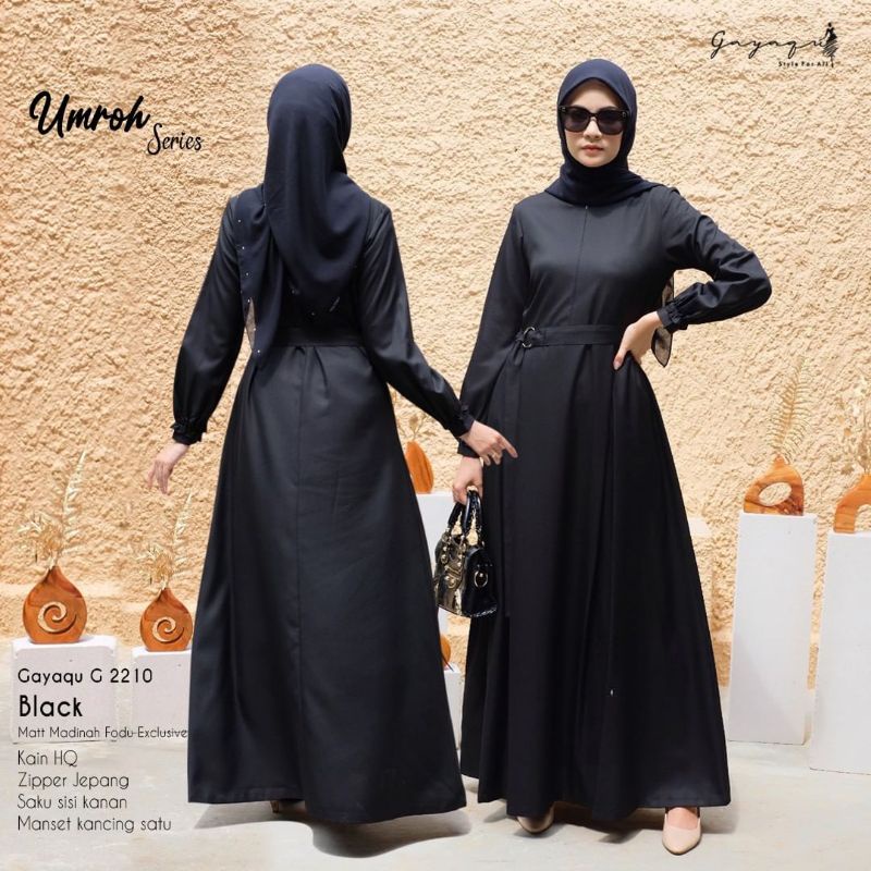 Gayaqu Gamis G2210 || Gamis gayaqu || New || Gamis Umroh || Gamis Putih gamis Hitam || Gamis polos G