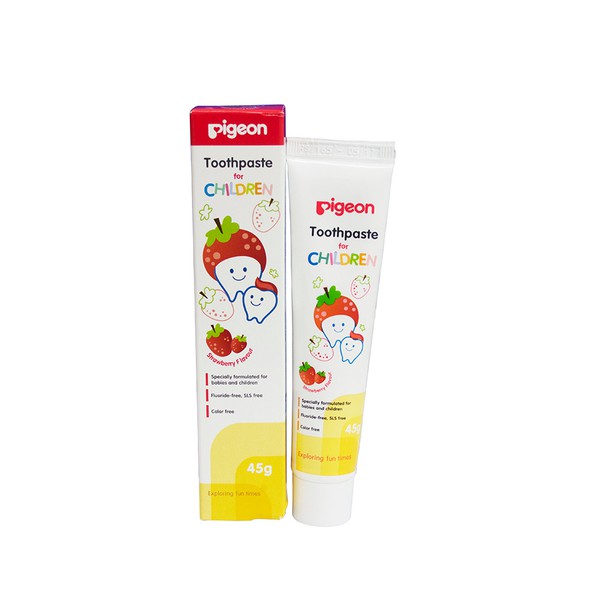 Pigeon Toothpaste 45gr / Pasta Gigi Anak Bayi 45 gr / Odol Rasa Strawberry Orange