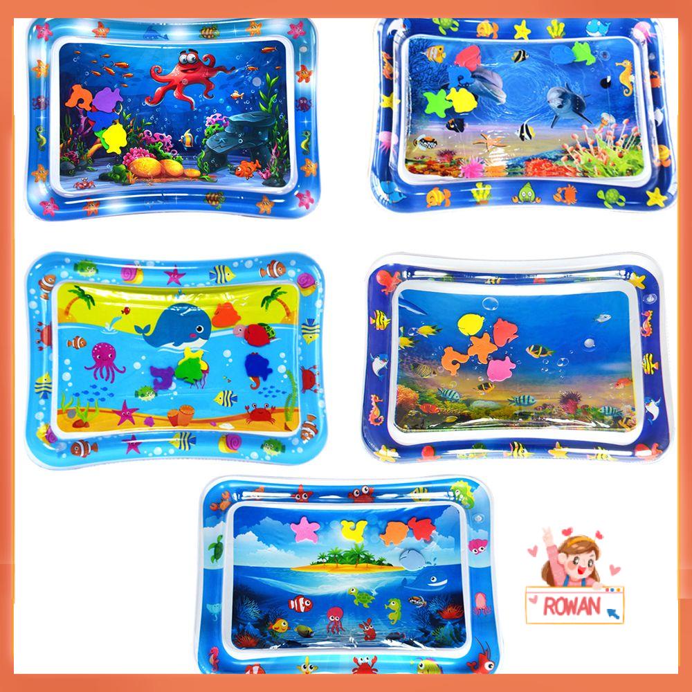 R-bantal Tiup Motif Print Bunga / Hewan Laut Untuk Mainan Edukasi Dini Bayi / Anak