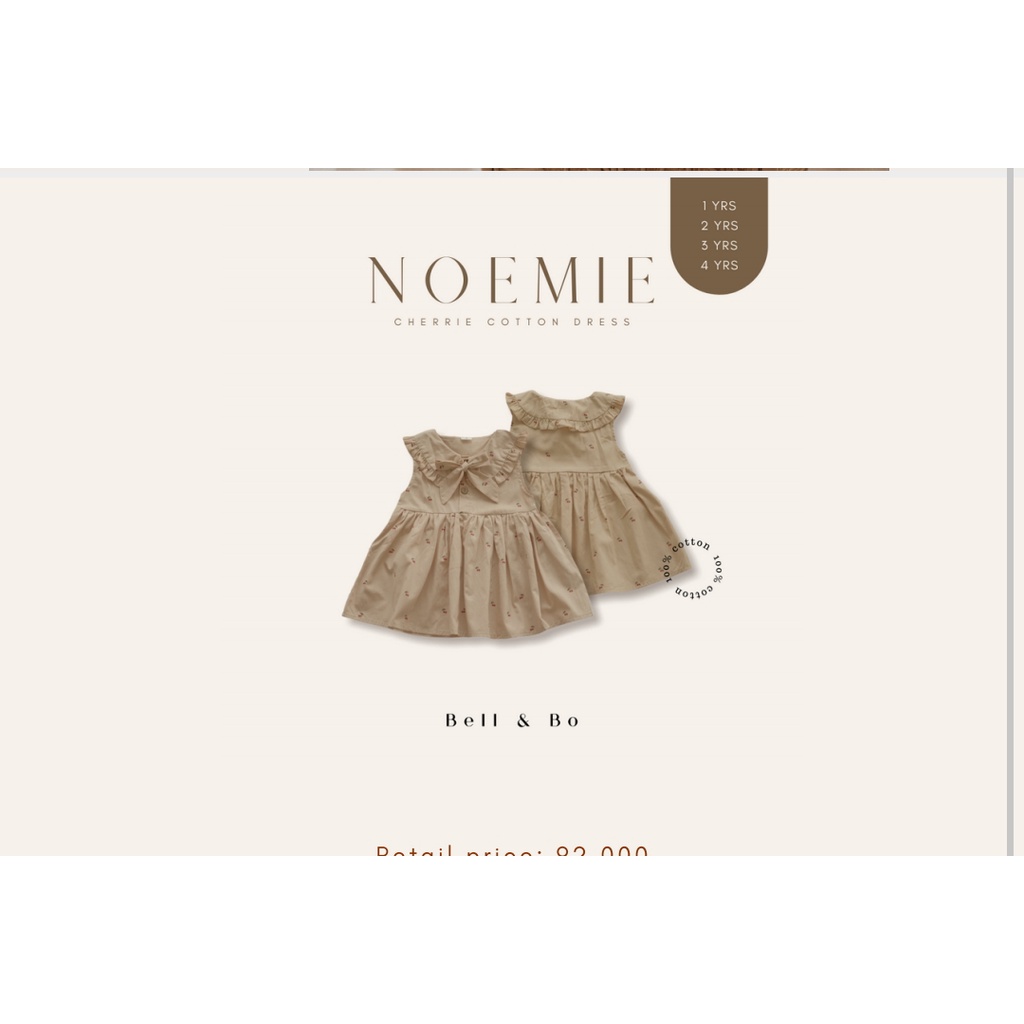 BELL AND BO NOEMIE DRESS ANAK PEREMPUAN 1-4 Tahun