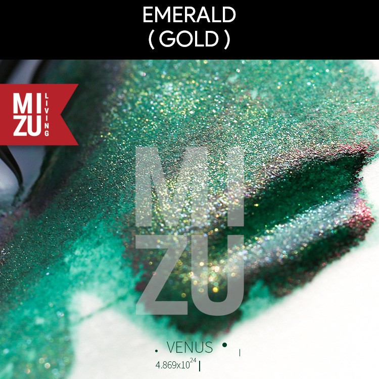 TRAMOL GOLD SERIES 25ml SHIMMERING Fountain Pen INK Tinta Glitter Emas Perak-EMERALD G