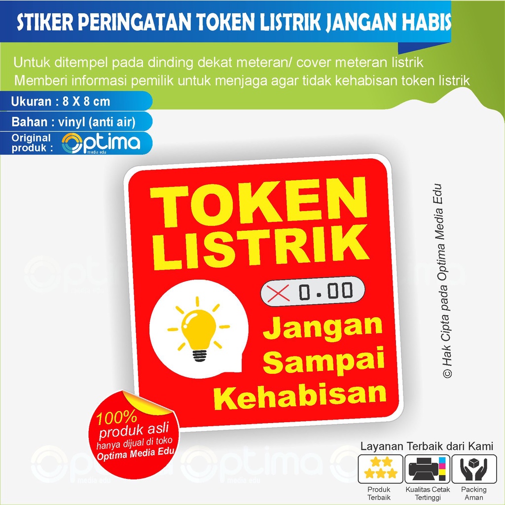 

STIKER PERINGATAN TOKEN LISTRIK JANGAN SAMPAI KEHABISAN
