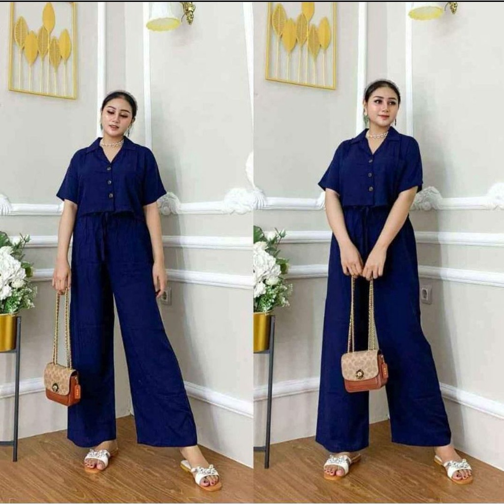 ONE SET CROP POLOS / SETELAN CROP POLOS WANITA KEKINIAN BUSUI FRENDLY