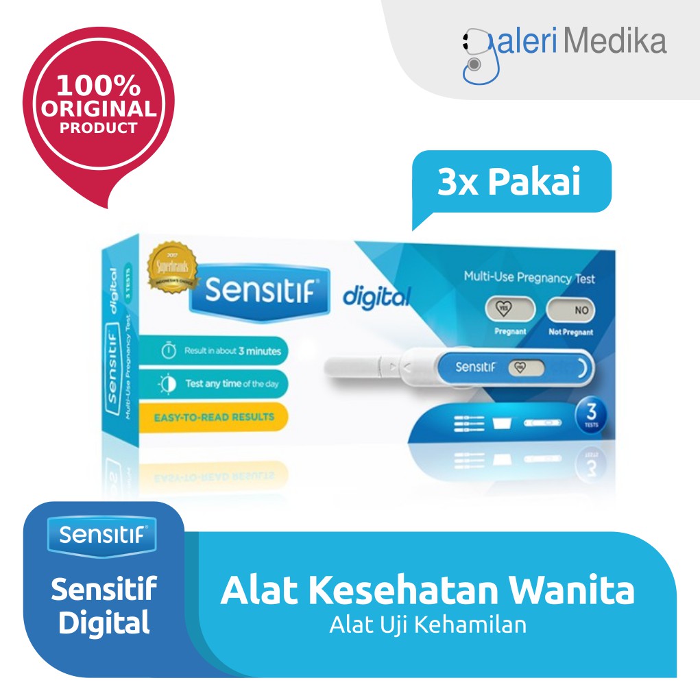 Sensitif Digital - Tes Kehamilan (3 Kali Pakai)