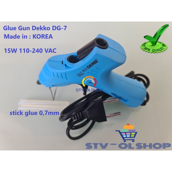 Glue Gun Dekko DG 7 / Hot Melt / Lem Tembak Stick kecil 0,7mm