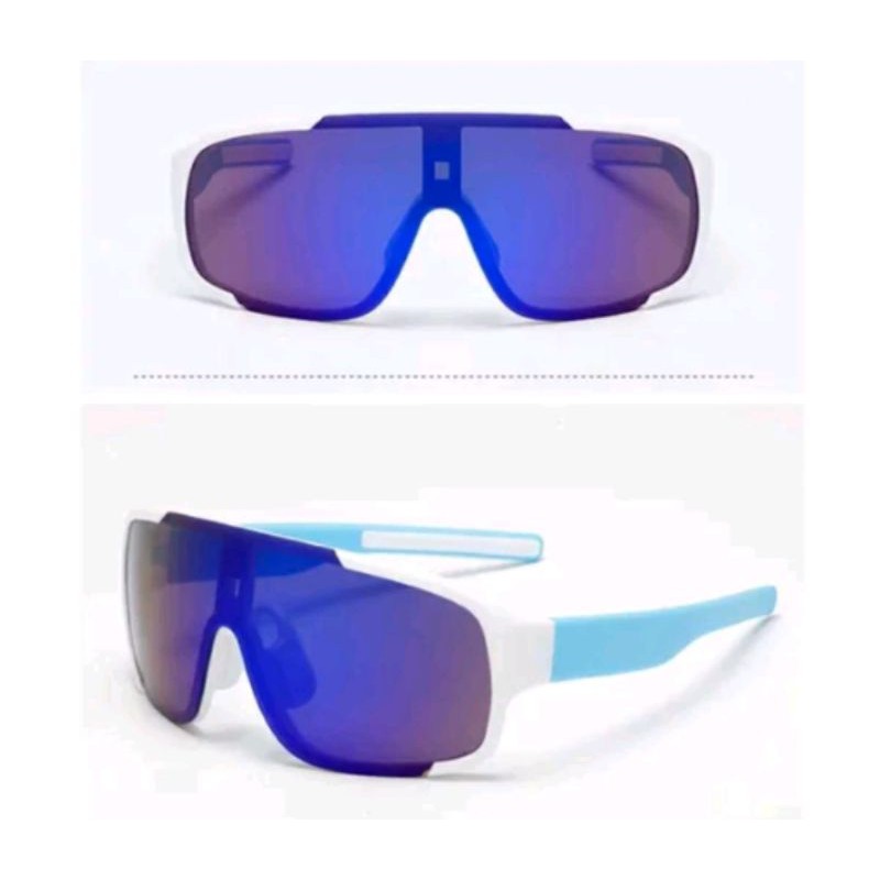 Model  POC  aspire WHITE BLUE. Putih biru penuh kacamata sunglasses sepeda murah