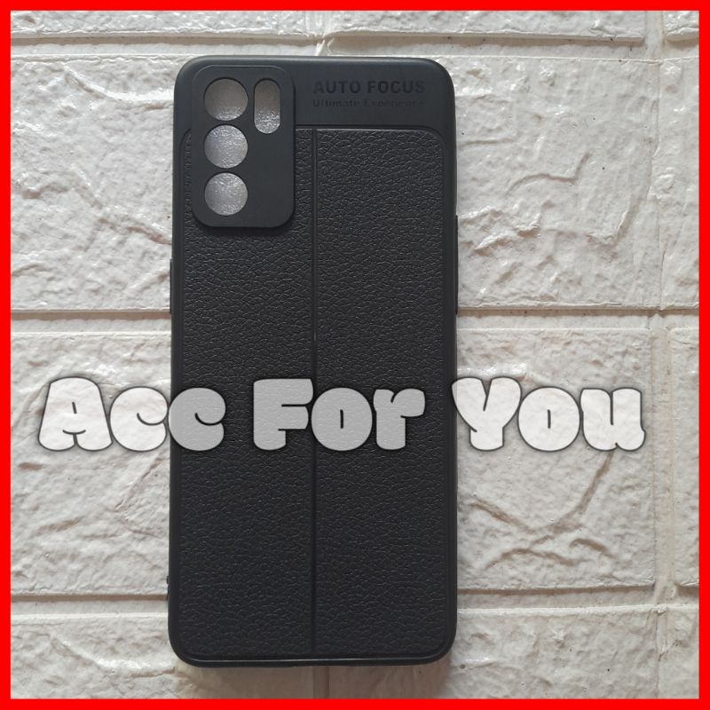 Soft Case Oppo Reno 6 ( 5G ) Softcase Auto Focus Carbon Hitam Casing Cover Jelly Case Flexible Grada