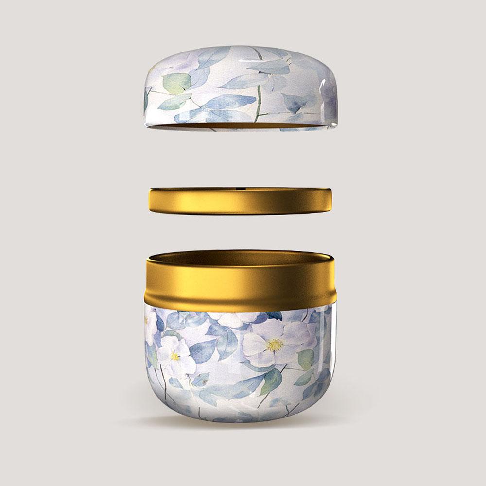 Nickolas1 Piring Kaleng Canister Pesta Meriah Gaya Jepang Cemilan Permen Kotak Penyimpanan Bulat Mini Kecil