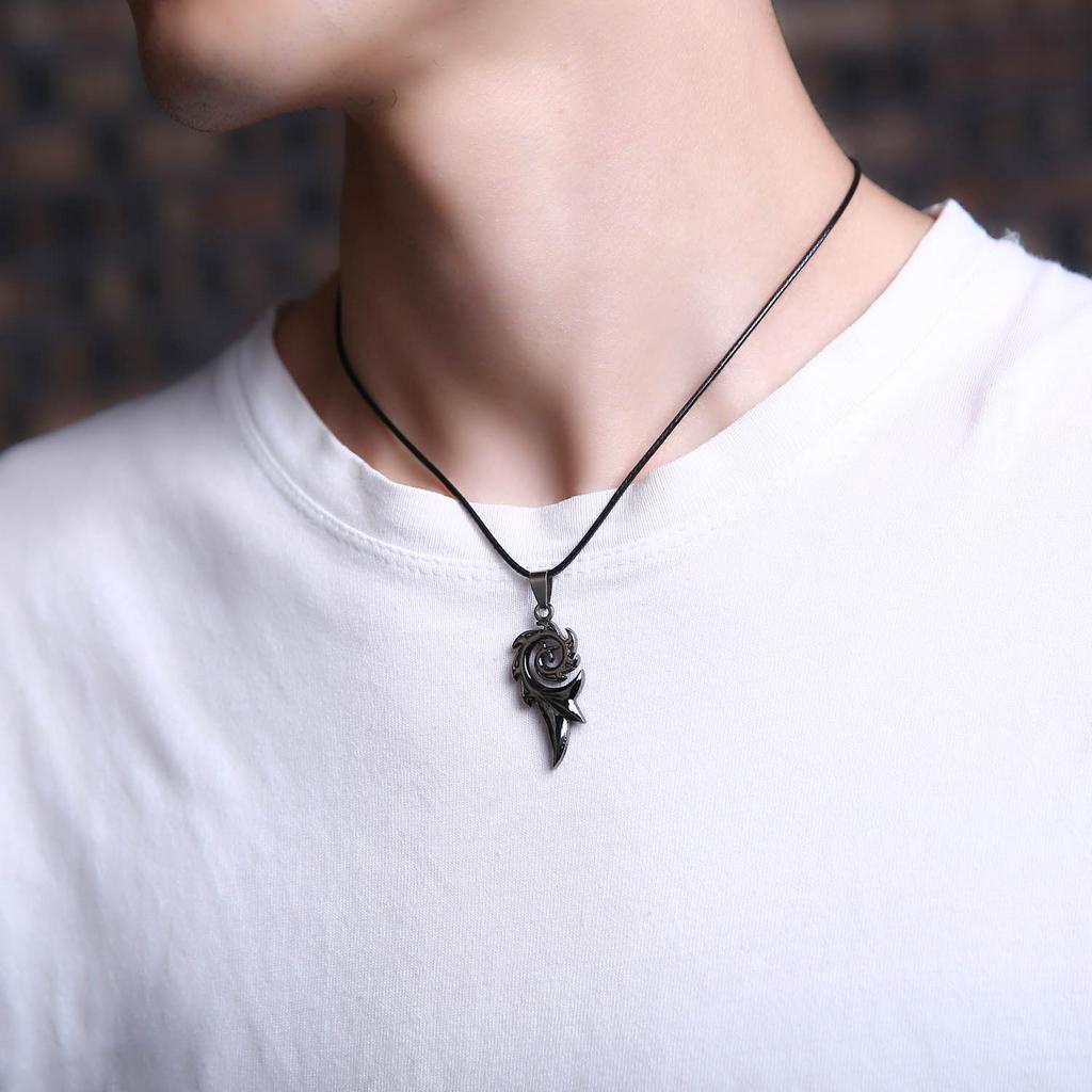 Men Long Stainless Steel Necklace Geometric Personality Pendant Fashion Accessories Jewelry Korean BTS Charm Necklace Factory Wholesale