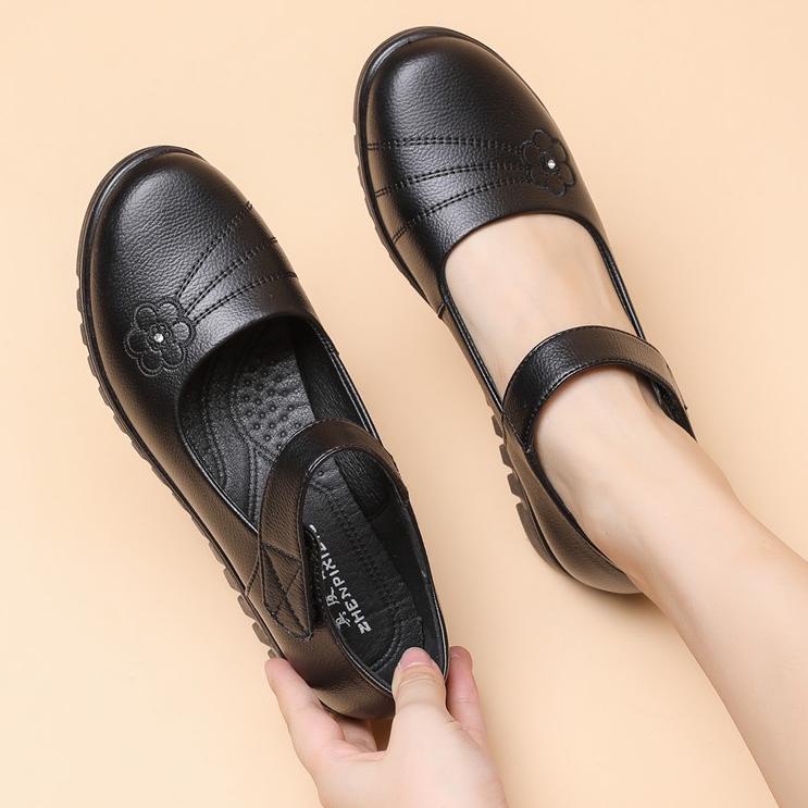 Sangat Nyaman.. Sepatu Flatshoes Pantofel Flora Wanita Perempuan Cewek Kerja Kantor Formal Loafers F
