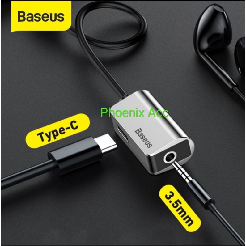Baseus Converter Type C Male To Type C Female +3.5 mm Female L40 1.5A