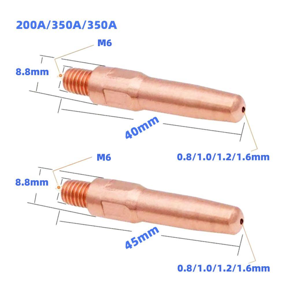 Populer 5pcs Welding Torch Ujung Konduktif Perakitan Las Solder Perlengkapan Set Konsumsi 200A/350A/500A