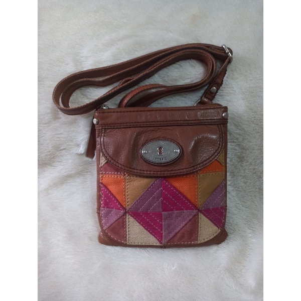 tas fossil maddox slingbag mini pw preloved