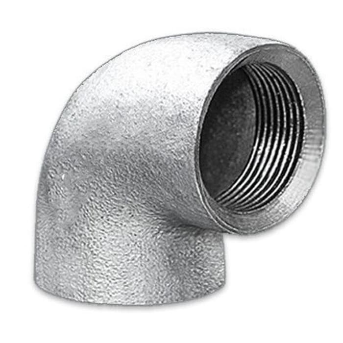 Knee Besi 1/2" Sambungan Pipa Galvanis Elbow Keni Kenie Drat Dalam