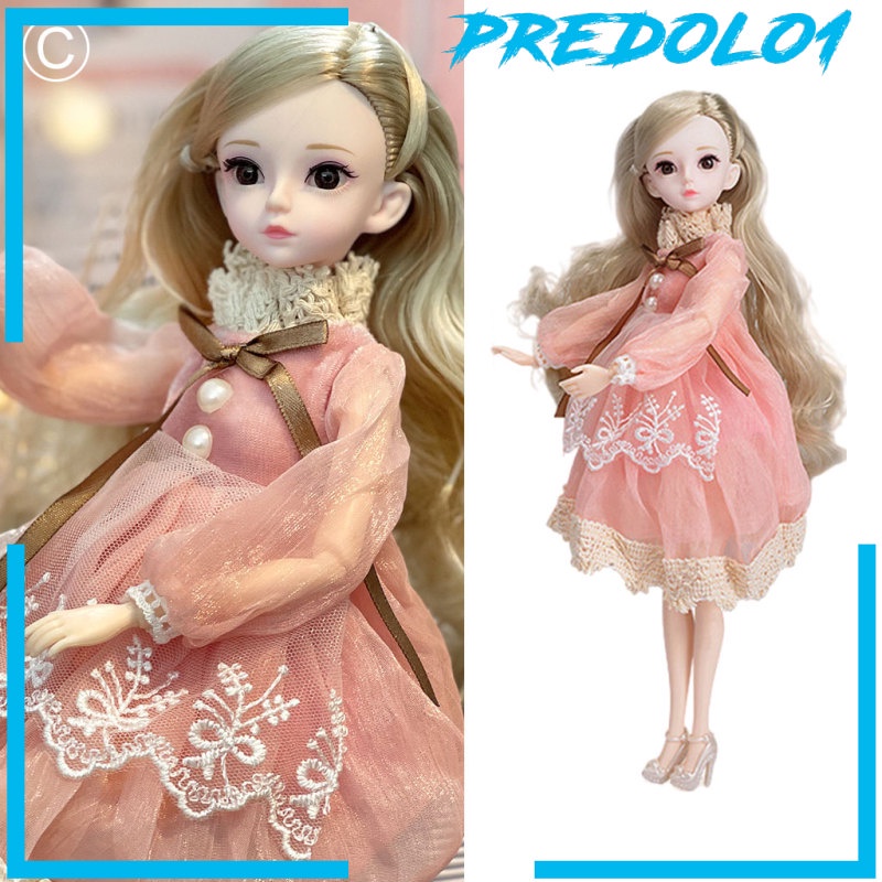 [PREDOLO1] Lovely 30cm Doll Toys Movable Joints with Full Set Clothes Girls Toys