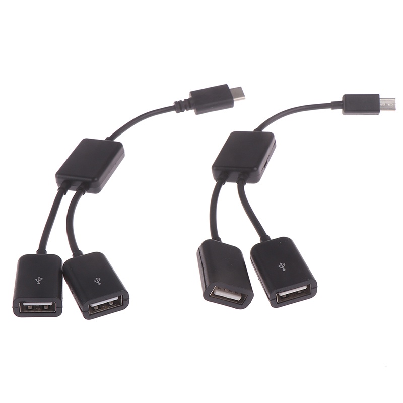 &lt; E2id &amp; &gt; Adaptor splitter Kabel Data / Charger Micro usb / type c Ke 2 otg female