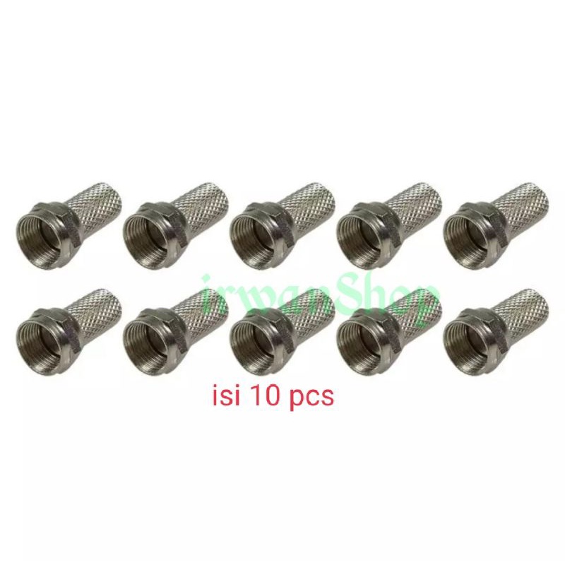 Konektor F Kabel Antena Tv isi 10 pcs / Connector F Kabel Antena 5C