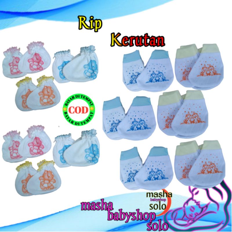 Sarung tangan &amp; kaki bayi motif , Kaos tangn dan kaki bayi