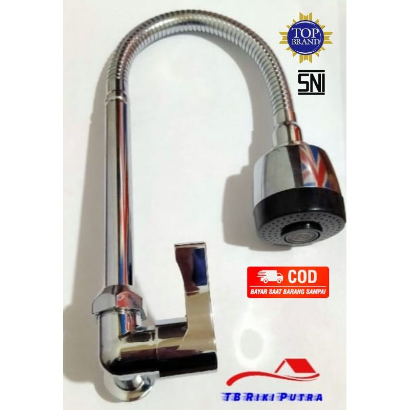 Kran Air Cuci Piring Stainless / Kran Angsa Fleksibel - Kran dapur cuci piring