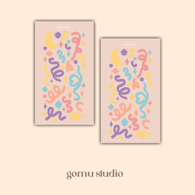 

Confetti Sticker Sheet | Gomu Studio | Polaroid Deco | Pastel