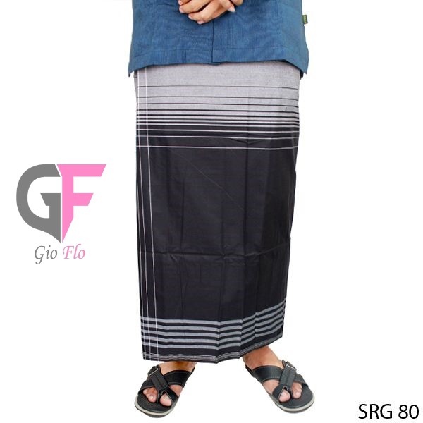 GIOFLO Sarung Muslimin Modis White Black / SRG 80