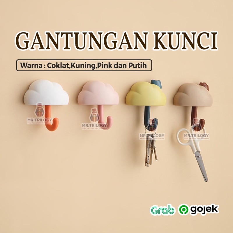 GANTUNGAN KUNCI ALAT MASAK KUALI SEGALANYA PAYUNG LUCU UNIK WARNA WARNI MOTIF BESAR KUAT ELEGAN DEKOR RUMAH SIMPLE ANAK - ANAK