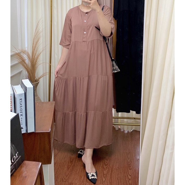 DRESS ICHANA RAYON TWILL // DRESS LENGAN PENDEK