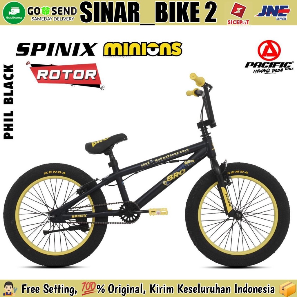 Sepeda BMX 20 Inch PACIFIC SPINIX MINIONS Ban Jumbo 3.0