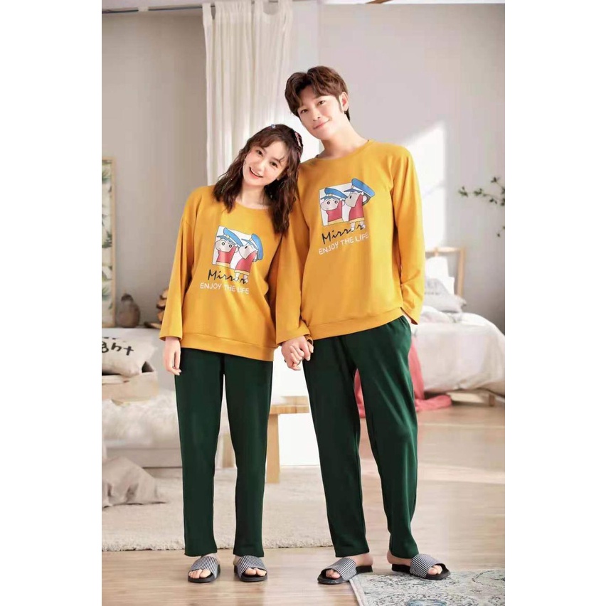 baju tidur piyama couple bahan kaos import