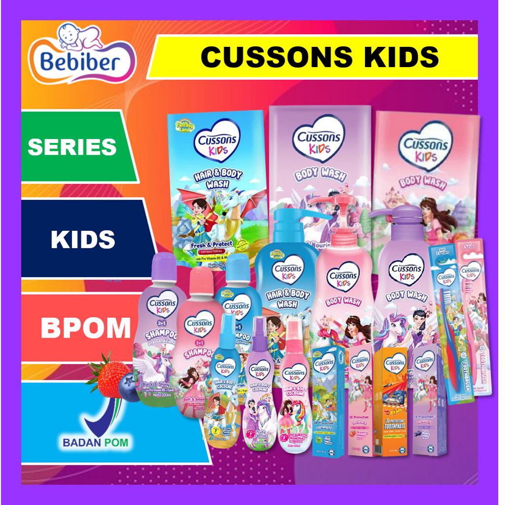 Cussons Kids Series Body Care / Kids Toothpaste Odol Anak / Kids Shampoo Anak / Sabun Shampoo / Hair And Body Wash /  Sikat Gigi Anak / Kids Cologne / BEBIBER