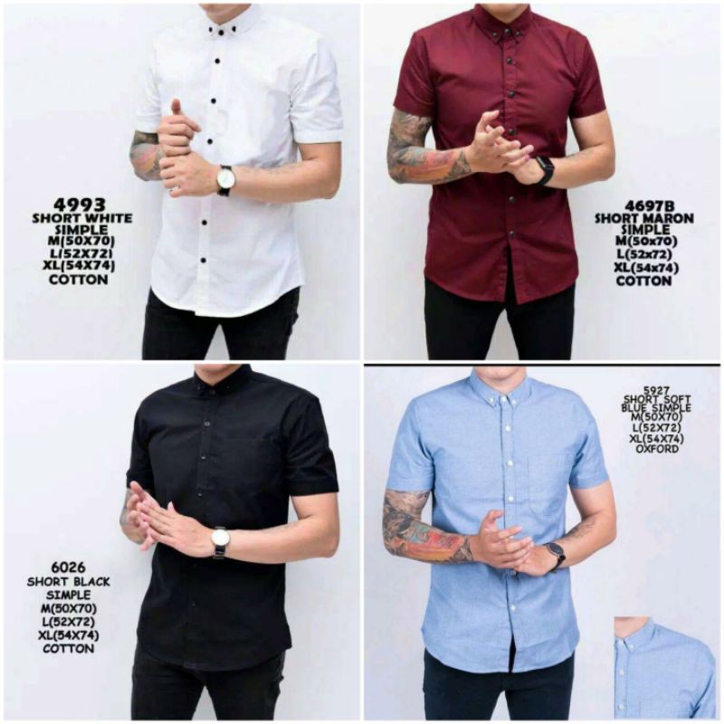(COD)KEMEJA PRIA LENGAN PENDEK CASUAL FORMAL BEST SELLER