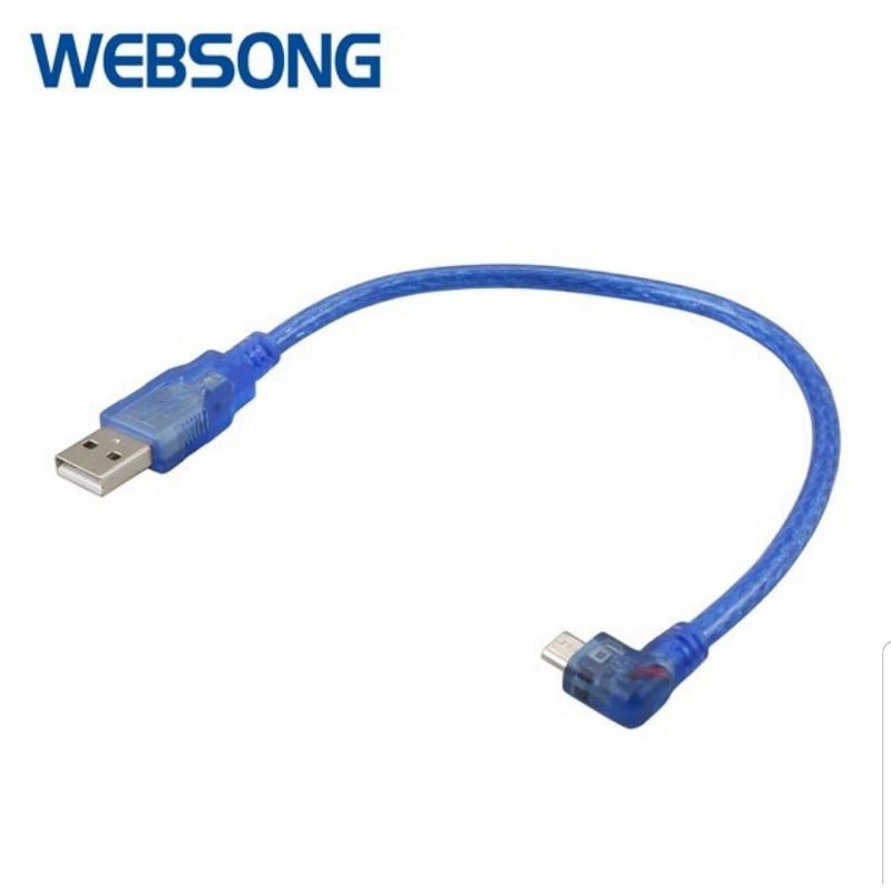 Kabel USB A Male to USB Micro B Male 30CM L ShapeHigh Quality WEBSONG