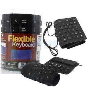 KEYBOARD MINI FLEXIBLE KARET ELASTIS USB ANTI AIR