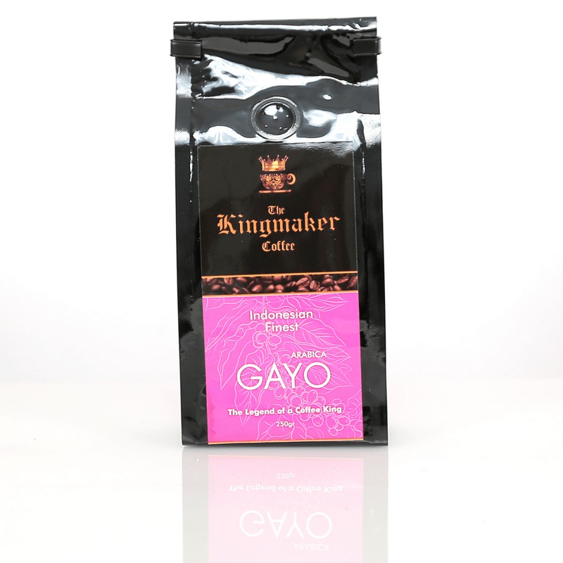 

Kopi bubuk Arabika THE KINGMAKER COFFEE 250gr ( GAYO)