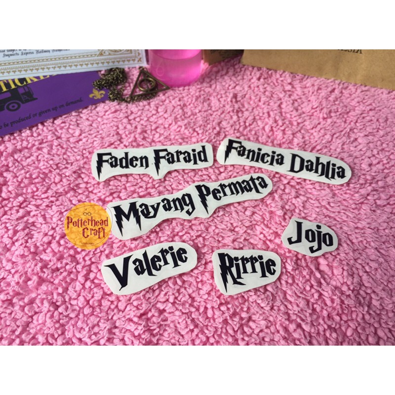 

CUSTOM STIKER NAMA POTTER DRACO FONT